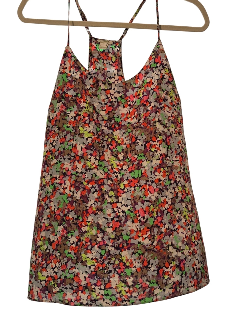 J CREW Floral Print Spaghetti Strap Cami Tank - Multicolor